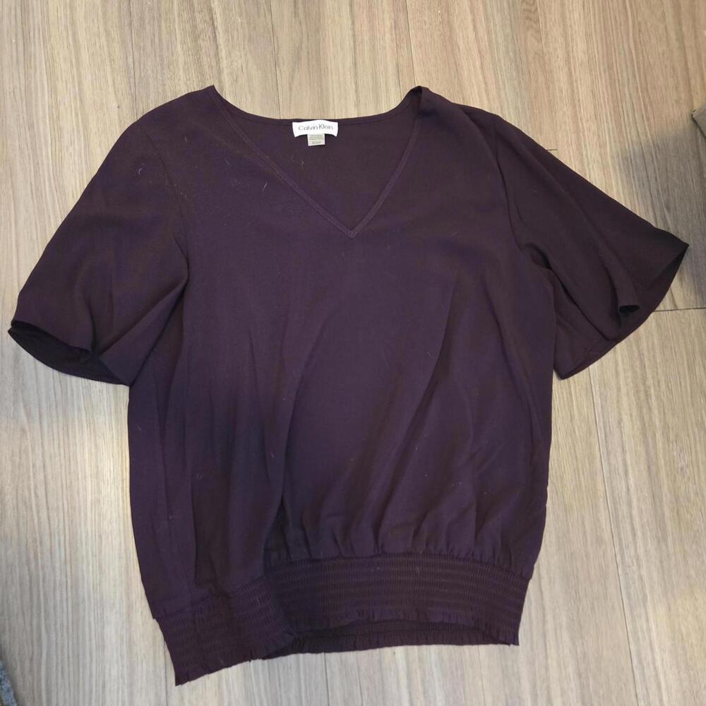 Calvin Klein Women's Purple Blous
